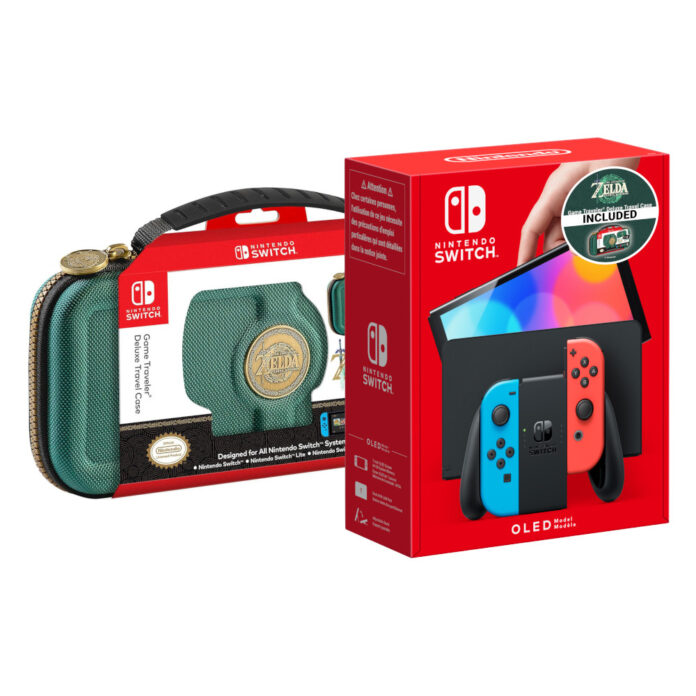 Consola Nintendo Switch OLED Neon Red/Neon Blue + Zelda Case Consola Nintendo Switch OLED Neon Red/Neon Blue + Zelda Case