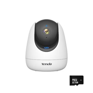 Camera supraveghere interior wireless WiFi 6 PT Tenda CP7, 5 MP, 4 mm, IR 10 m, auto-tracking, alarma, clasificare AI, microfon si difuzor, card memorie 32 Gb inclus Camera supraveghere interior wireless WiFi 6 PT Tenda CP7, 5 MP, 4 mm, IR 10 m, auto-tracking, alarma, clasificare AI, microfon si difuzor, card memorie 32 Gb inclus