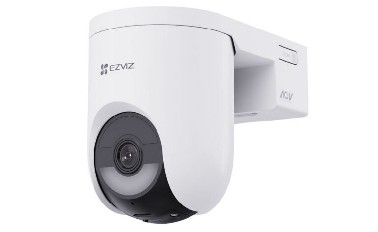 Camera de supraveghere wireless Ezviz CS-HB8c(4MP), Wi-Fi, 4MP 2K, baterie, vedere panoramica, Iluminare duala, audio bidirectional, alarma, functii AI detectie, slot card microSD, IP65
