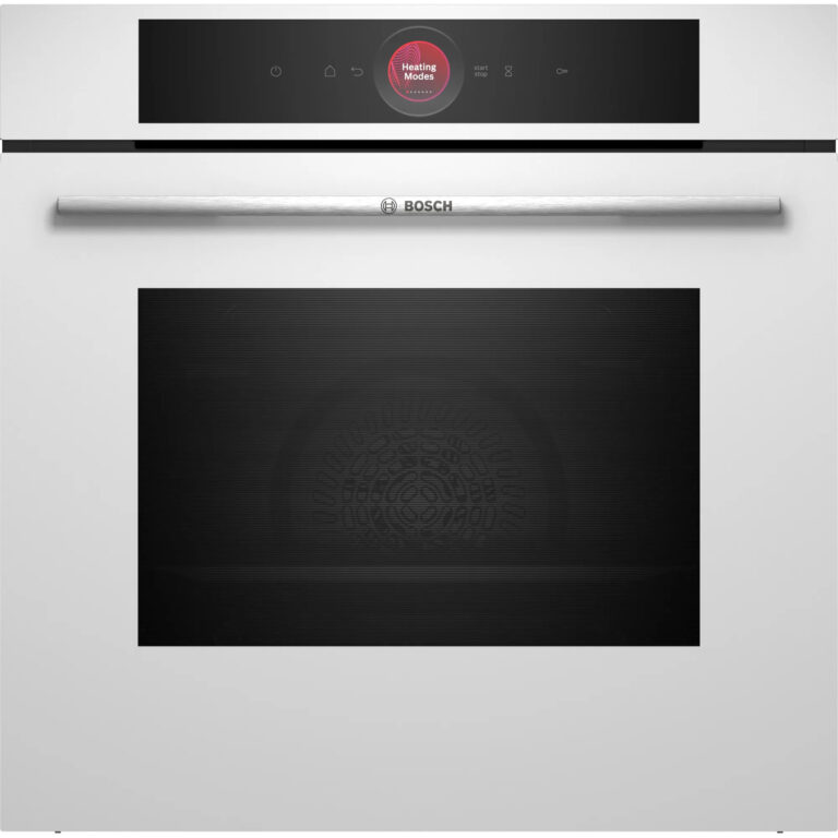 Cuptor incorporabil Bosch HBG7741W1, Multifunctional, 71 Litri, Autocuratare pirolitica, Grill, Home Connect, Clasa A+, Alb