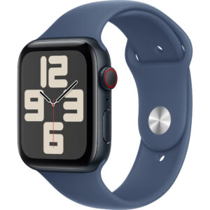 Apple Watch SE2 2024, GPS, Cellular, 44mm, Silver Aluminium Case, Sport Band, Denim, M/L Apple Watch SE2 2024, GPS, Cellular, 44mm, Silver Aluminium Case, Sport Band, Denim, M/L