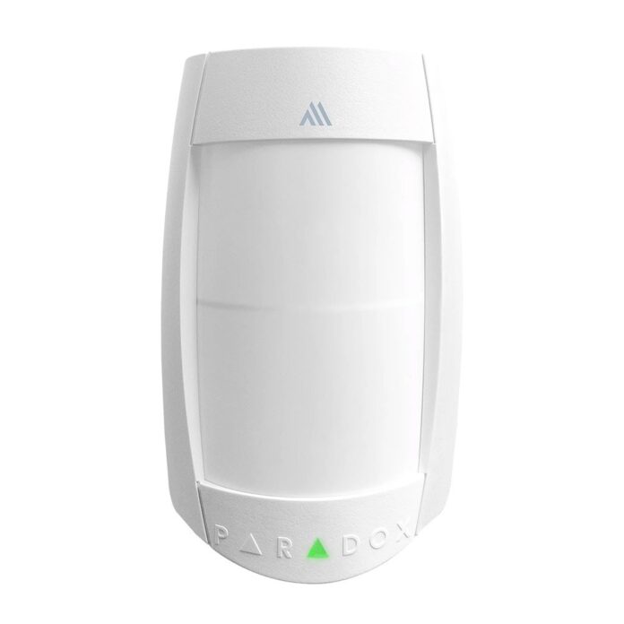 Detector de miscare wireless dual PIR Paradox PMD75M, 11 m, 90 grade, pet immunity, senzor de temperatura, 868 MHz