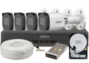 Kit supraveghere video complet, 2 MP Full HD, IR 30m, 2 Terabyte stocare, gata de instalare, Dahua DH4E22-2TB-SHQ Kit supraveghere video complet, 2 MP Full HD, IR 30m, 2 Terabyte stocare, gata de instalare, Dahua DH4E22-2TB-SHQ