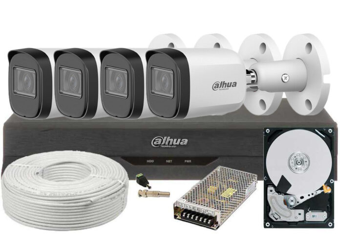 Kit supraveghere video complet, 2 MP Full HD, IR 30m, 2 Terabyte stocare, gata de instalare, Dahua DH4E22-2TB-SHQ Kit supraveghere video complet, 2 MP Full HD, IR 30m, 2 Terabyte stocare, gata de instalare, Dahua DH4E22-2TB-SHQ