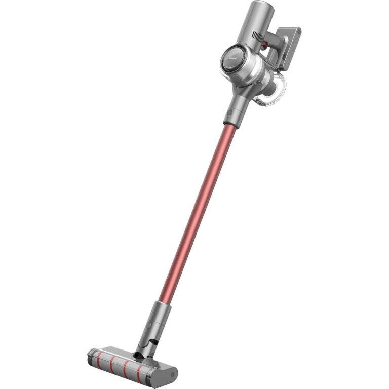 Aspirator vertical Dreame V11 VVN6, 0.5 L, 450 W, Display digital, 3 trepte de putere, Perie  anti-acarieni, Tehnologie ciclonica, Autonomie 90 min, 18 kWh/an, Rosu