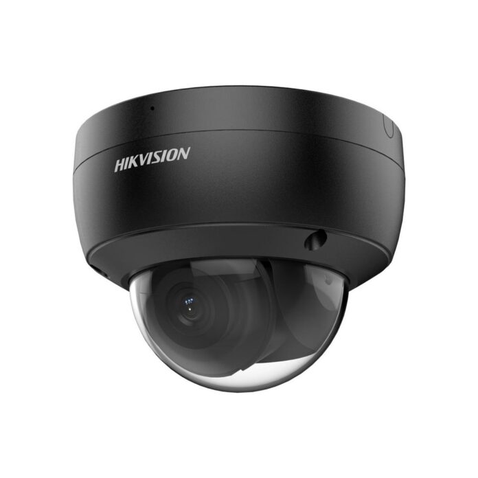 Camera supraveghere IP Dome AcuSense DarkFighter Hikvision DS-2CD2166G2-ISU(C), 6 MP, 2.8 mm, slot card, IR 30 m, PoE, microfon, negru