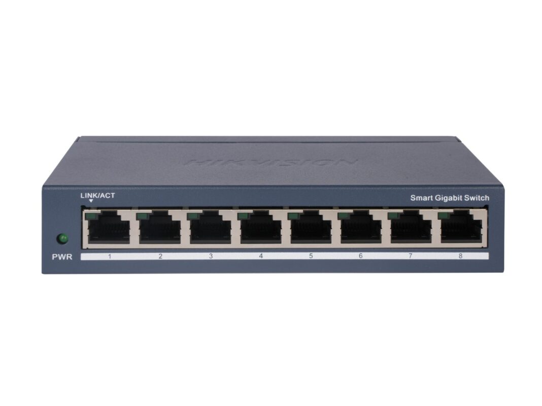 Switch Smart Gigabit Hikvision, 8 porturi RJ45, VLAN, STP, Smart Managed, metalic, DS-3E1508-EIV2 Switch Smart Gigabit Hikvision, 8 porturi RJ45, VLAN, STP, Smart Managed, metalic, DS-3E1508-EIV2