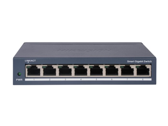 Switch Smart Gigabit Hikvision, 8 porturi RJ45, VLAN, STP, Smart Managed, metalic, DS-3E1508-EIV2 Switch Smart Gigabit Hikvision, 8 porturi RJ45, VLAN, STP, Smart Managed, metalic, DS-3E1508-EIV2