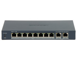 Switch PoE, Hikvision DS-3E1510P-EI/M, 8 porturi Gigabit Smart PoE, 2 porturi RJ45, 60W, cu management, transmisie 300m, protectie supratensiune 6KV Switch PoE, Hikvision DS-3E1510P-EI/M, 8 porturi Gigabit Smart PoE, 2 porturi RJ45, 60W, cu management, transmisie 300m, protectie supratensiune 6KV
