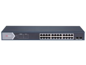 Switch 24 porturi PoE Gigabit, 2x SFP, cu management, Hikvision DS-3E1526P-SI, putere PoE 370W, transmisie 300m, Watchdog, protectie supratensiune 6kV Switch 24 porturi PoE Gigabit, 2x SFP, cu management, Hikvision DS-3E1526P-SI, putere PoE 370W, transmisie 300m, Watchdog, protectie supratensiune 6kV