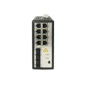 Swich cu 8 porturi PoE Gigabit industrial Hikvision DS-3T3512P, 4 porturi SFP, 30W, cu management Swich cu 8 porturi PoE Gigabit industrial Hikvision DS-3T3512P, 4 porturi SFP, 30W, cu management