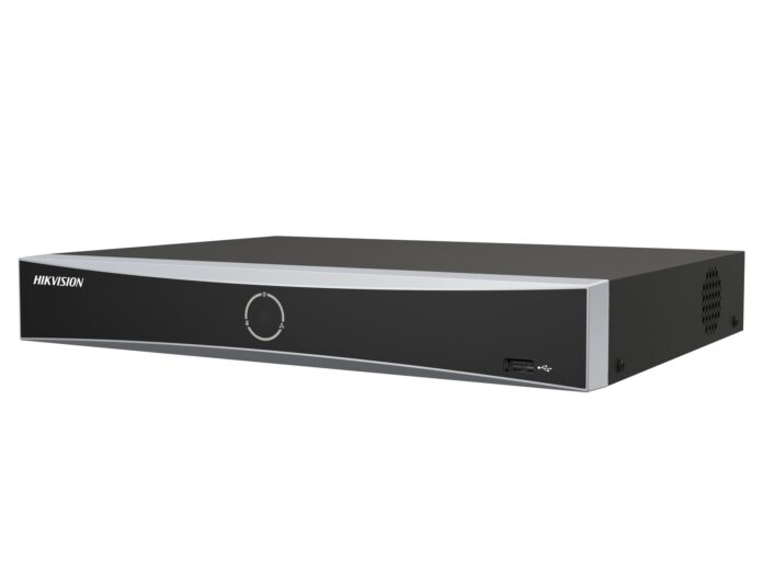 NVR 8 Canale cu PoE Hikvision DS-7608NXI-K1/8P(D), AcuSense, 8MP 4K, latime de banda 80Mbps, 75W, 1U
