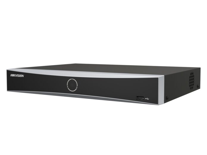 NVR 8 canale AcuSense Hikvision DS-7608NXI-K1(D), pana la 12MP, Latime de banda 80Mbps, 1x port SATA