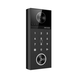 Videointerfon de exterior WiFi6 Hikvision DS-KV6124-WBE1, 1 familie, 4MP, PoE, unghi 150 grade, slot card, bluetooth, ONVIF, autentificare prin PIN/Card/Bluetooth/aplicatie/post interior, microfon si difuzor, IR 3 m, tip card M1 13.56 MHz, aparent Videointerfon de exterior WiFi6 Hikvision DS-KV6124-WBE1, 1 familie, 4MP, PoE, unghi 150 grade, slot card, bluetooth, ONVIF, autentificare prin PIN/Card/Bluetooth/aplicatie/post interior, microfon si difuzor, IR 3 m, tip card M1 13.56 MHz, aparent