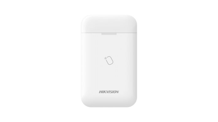 Cititor de tag-uri wireless Hikvision, 868 MHz, LED feedback, armare pe zone, DS-PT1-WE(B)