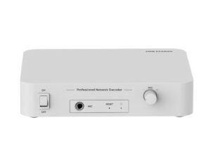 Decoder audio IP adresare publica Hikvision DS-QAE1DG1, 6W, 24VDC, MIC 6.3mm, RCA, TTS, 80 Hz- 20 kHz, broadcast programat Decoder audio IP adresare publica Hikvision DS-QAE1DG1, 6W, 24VDC, MIC 6.3mm, RCA, TTS, 80 Hz- 20 kHz, broadcast programat