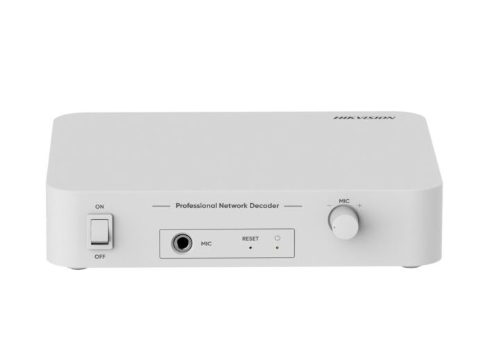 Decoder audio IP adresare publica Hikvision DS-QAE1DG1, 6W, 24VDC, MIC 6.3mm, RCA, TTS, 80 Hz- 20 kHz, broadcast programat Decoder audio IP adresare publica Hikvision DS-QAE1DG1, 6W, 24VDC, MIC 6.3mm, RCA, TTS, 80 Hz- 20 kHz, broadcast programat
