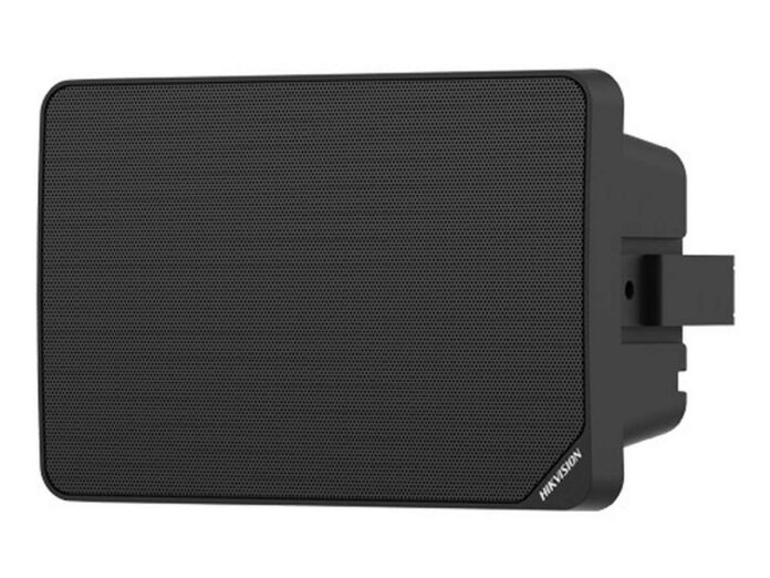 Difuzor IP tip cabinet Hikvision DS-QAZ1120G1R-B/BLACK, 20W, 8 ohm, 5.25 inch, intrari 2 microfoane 3.5mm, audio bidirectional, TTS, memorie interna 64GB, RJ45, negru