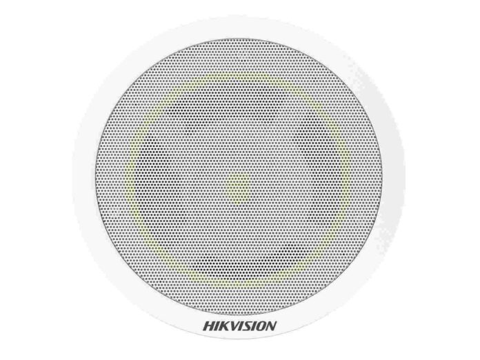 Difuzor tavan IP Hikvision DS-QAZ1206G1-BE, 6W, 8 Ohm, 300Hz-15kHz, PoE 802.3at, Bluetooth, 100dB, alb