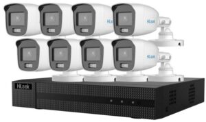 Kit supraveghere cu 8 camere de exterior Hikvision HiLook, 5MP 3K, Iluminare duala Smart, KIT208UM1+8xB159-MS Kit supraveghere cu 8 camere de exterior Hikvision HiLook, 5MP 3K, Iluminare duala Smart, KIT208UM1+8xB159-MS