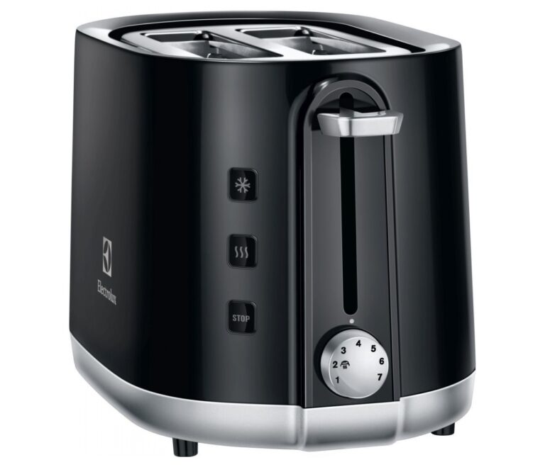 Prajitor de paine Electrolux EAT3240, 940 W, 2 felii de paine, Argintiu/Negru
