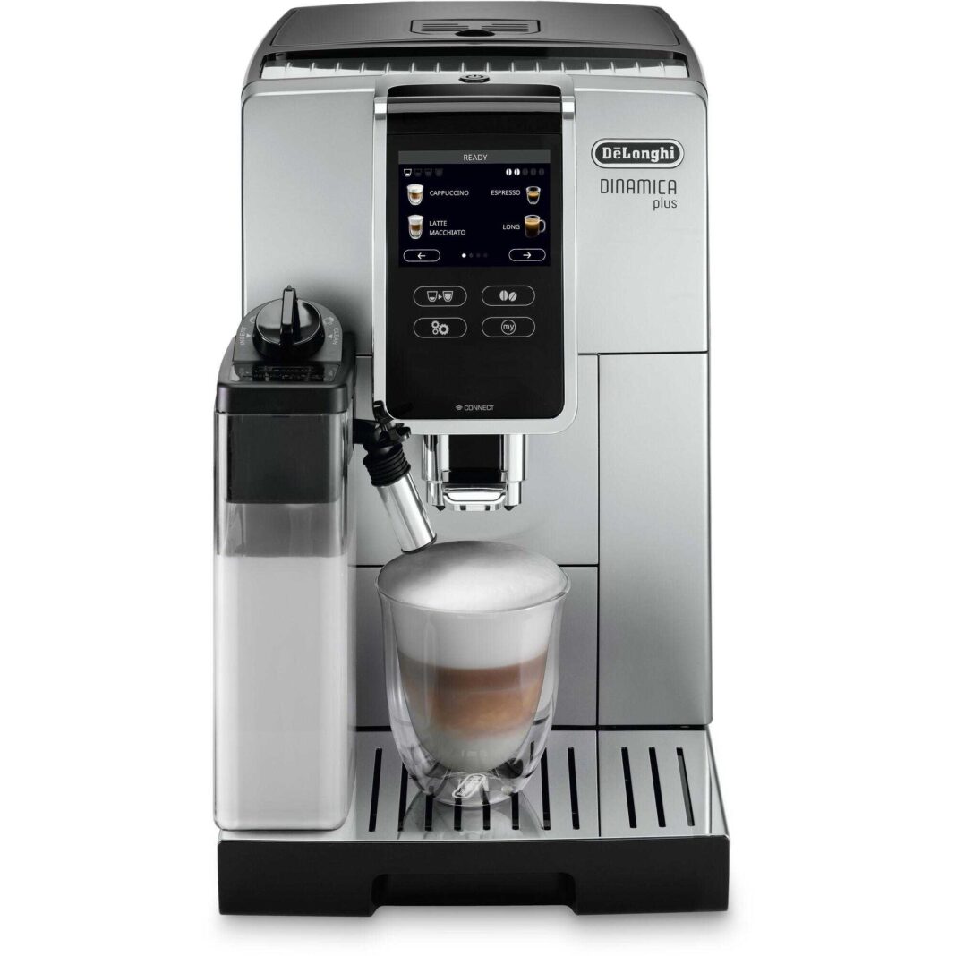 Espressor automat DeLonghi Dinamica Plus ECAM370.85.SB, 1450 W, 19 bar, Bluetooth, Argintiu/Negru