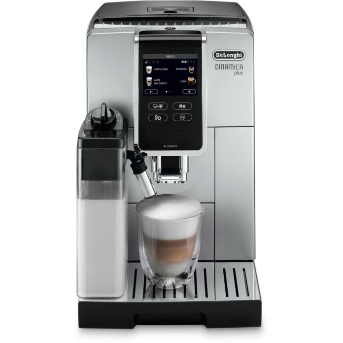 Espressor automat DeLonghi Dinamica Plus ECAM370.85.SB, 1450 W, 19 bar, Bluetooth, Argintiu/Negru