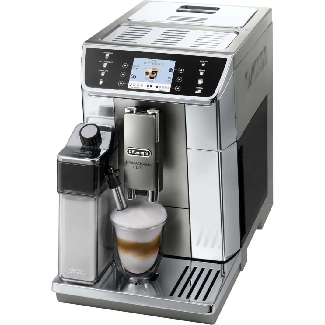 Espressor super automat DeLonghi PrimaDonna Elite ECAM 650.55.MS, 1450 W, 2 L, 19 bar, Argintiu Espressor super automat DeLonghi PrimaDonna Elite ECAM 650.55.MS, 1450 W, 2 L, 19 bar, Argintiu