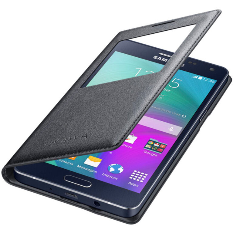 Husa S-View Samsung pentru Galaxy A5, Alb