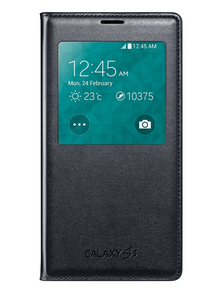 Husa Samsung S View Cover EF-CG900BBEGWW pentru Galaxy S5, Negru