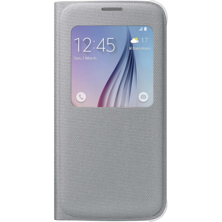 Husa S-View Cover Samsung pentru Galaxy S6, Albastru