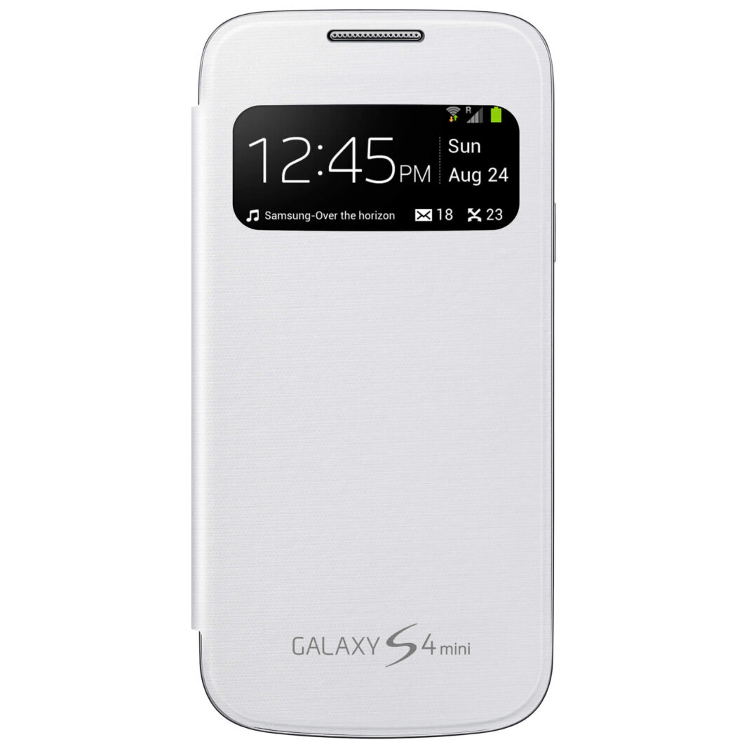 Husa Samsung S-View Cover EF-CI919BWEGWW pentru Galaxy S4 Mini, Alb