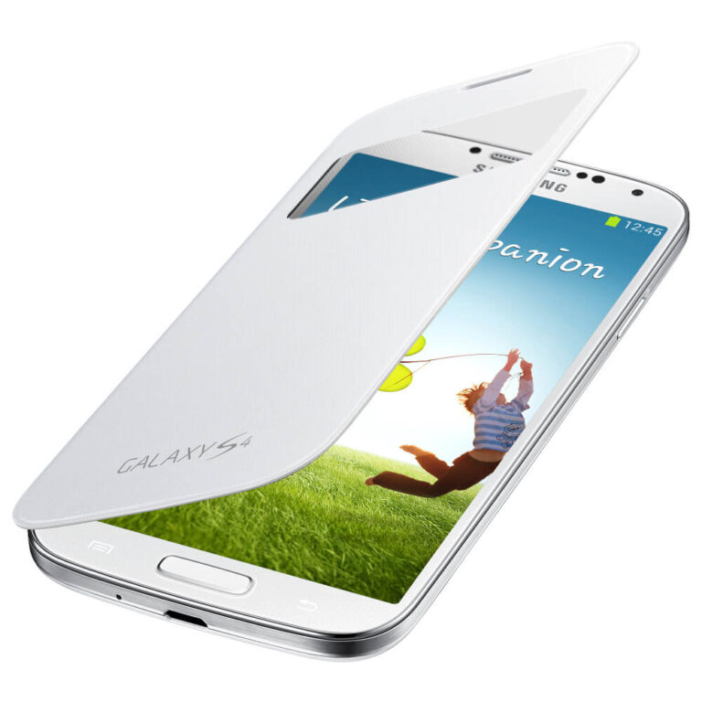 Husa Samsung S-View EF-CI950BWEGWW pentru Galaxy S4, Alba