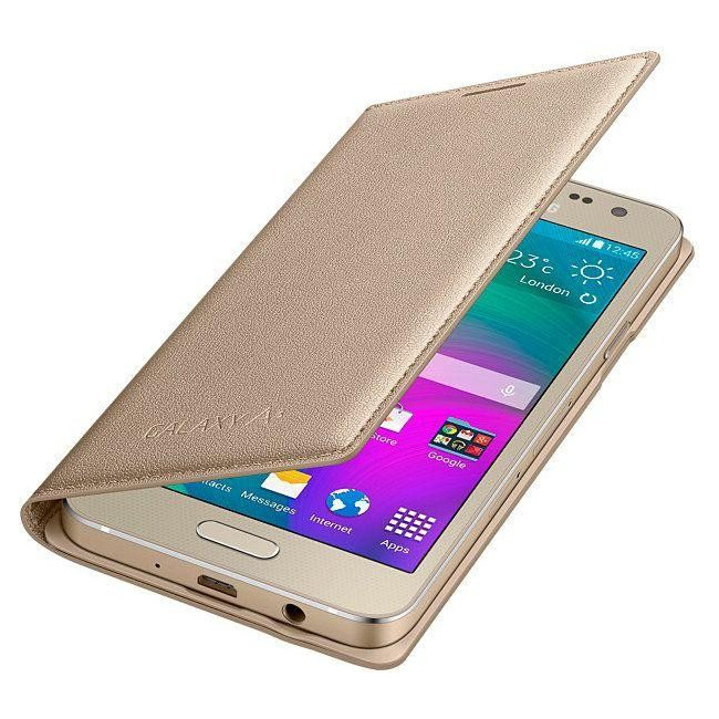 Husa Flip Cover Samsung EF-FA300BFEGWW pentru Galaxy A3, Auriu