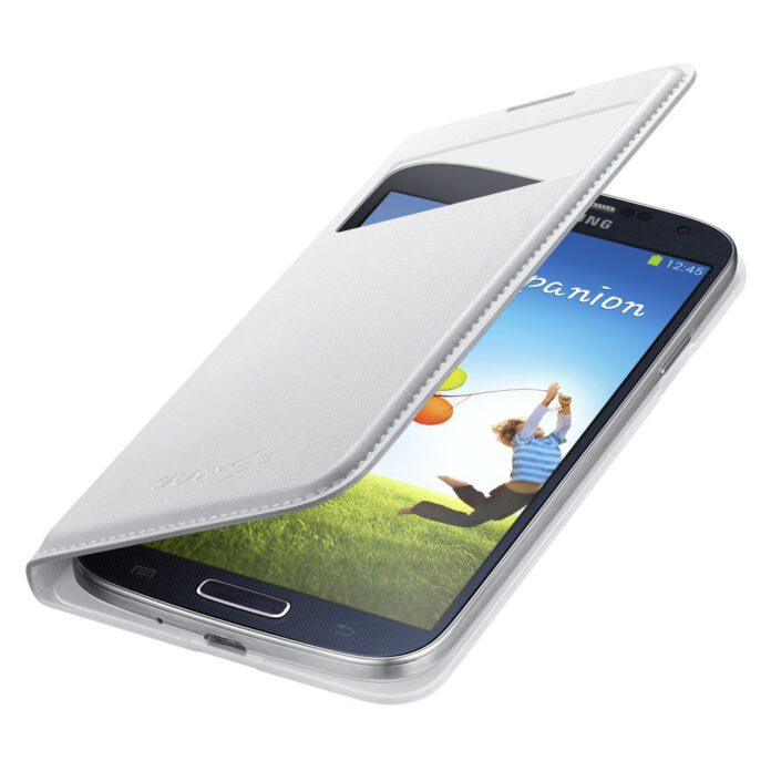 Husa S-View Samsung pentru Galaxy S4, Alb