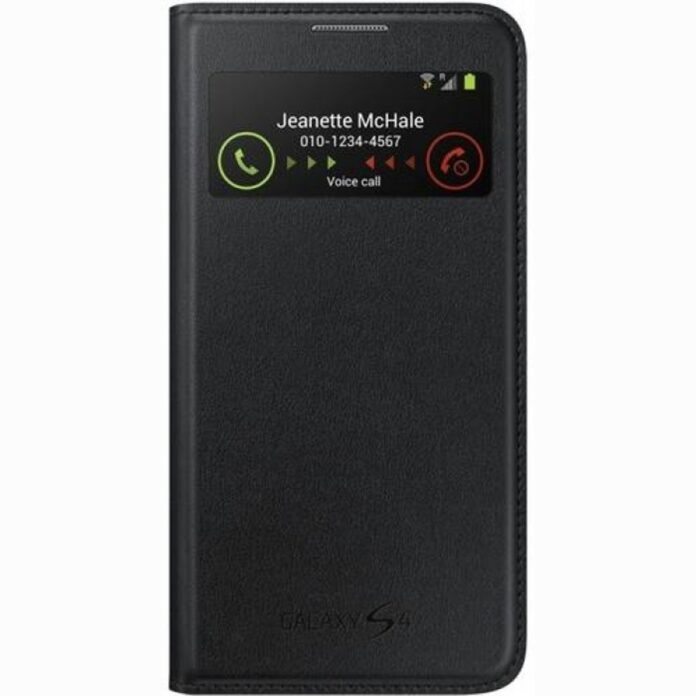 Husa S-View Samsung EF-MI950BBEGWW pentru Galaxy S4, Negru