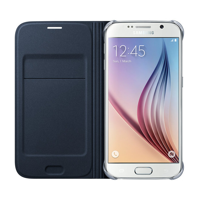 Husa Flip Wallet Samsung pentru Galaxy S6, Albastru
