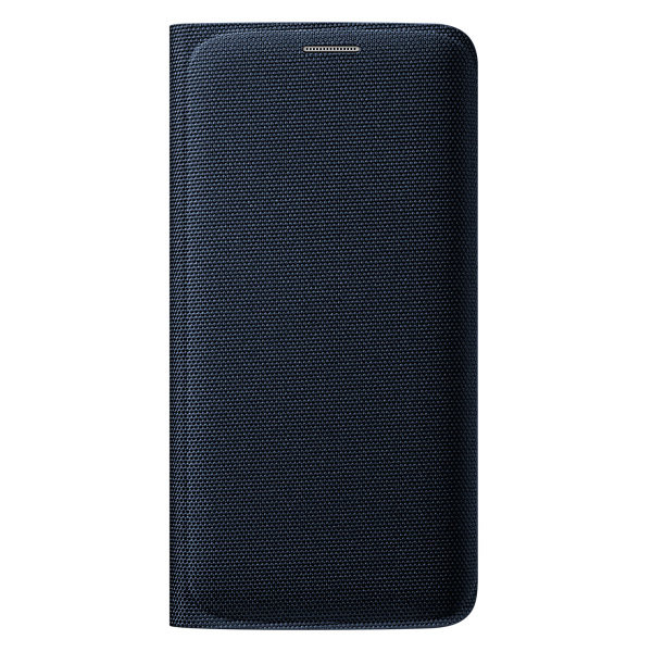 Husa Flip Wallet (Fabric) Samsung EF-WG925BBEGWW pentru Galaxy S6 Edge, Albastru inchis