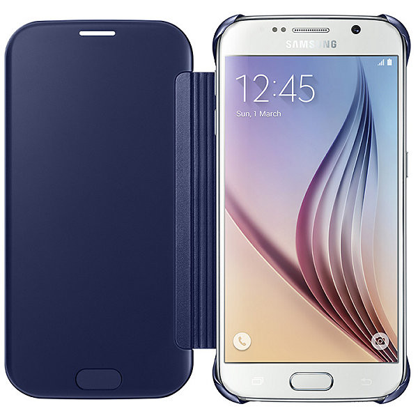 Husa View Cover Samsung pentru Galaxy S6, Negru