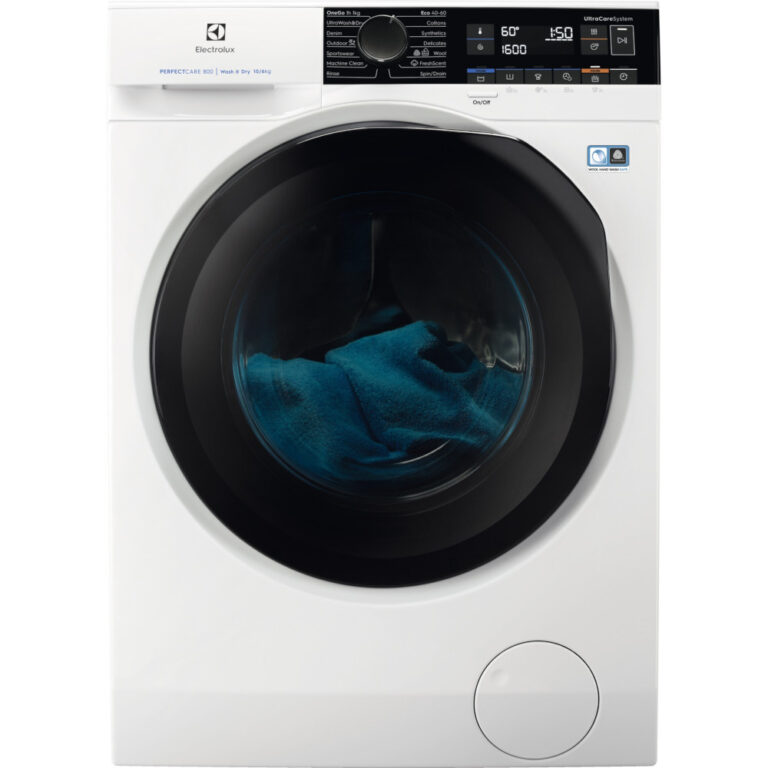 Masina de spalat rufe cu uscator Electrolux EW8WN261B, 10 kg spalare, 6 kg uscare, 1550 RPM, Clasa E, Alb