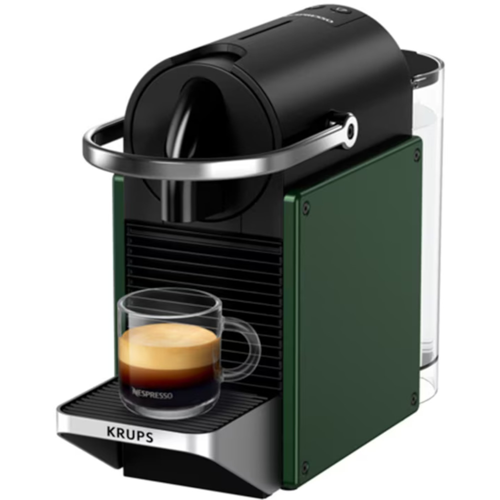 Espressor Nespresso Krups Pixie XN306310, 0.7 l, 19 bar, Oprire automata, Verde inchis Espressor Nespresso Krups Pixie XN306310, 0.7 l, 19 bar, Oprire automata, Verde inchis