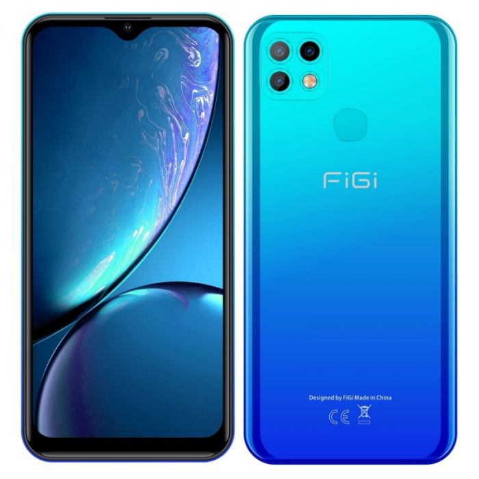 Telefon mobil FiGi Note 1 Pro Albastru, 4G, IPS 6.53   Dewdrop, 4GB RAM, 128GB ROM, Android 9, HelioP25 OctaCore,  4000mAh, Dual SIM