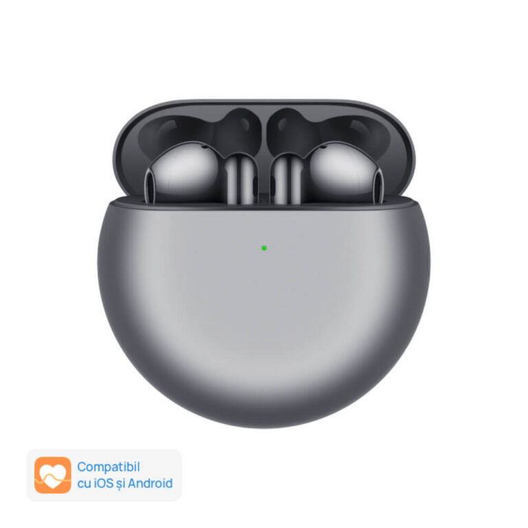 Casti True Wireless Huawei FreeBuds 4, Bluetooth,  Silver Frost