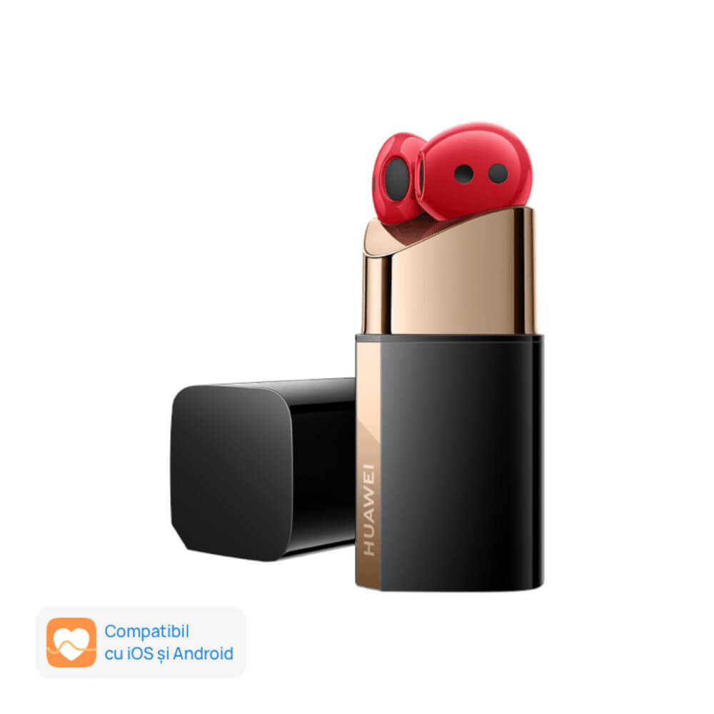 Casti True Wireless Huawei Freebuds Lipstick Cooper-CT080 , ANC, Bluetooth 5.2, IPX4, Red Casti True Wireless Huawei Freebuds Lipstick Cooper-CT080 , ANC, Bluetooth 5.2, IPX4, Red