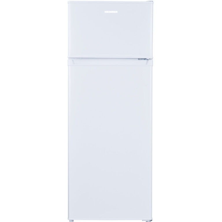 Frigider cu doua usi Heinner HF-H2206F+, Control mecanic, Lumina LED, Usi reversibile, 206 l, 143 cm, Alb