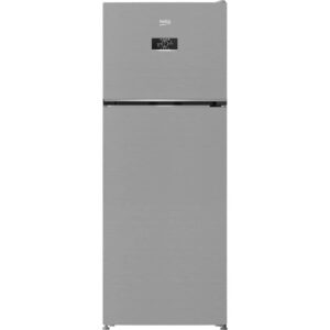Frigider cu doua usi BEKO B3RDNE504HXB, No Frost, 477 l, Usi reversibile, Avertizare luminoasa, H 186.5 cm, HarvestFresh, Display, AeroFlow, Argintiu, Clasa E Frigider cu doua usi BEKO B3RDNE504HXB, No Frost, 477 l, Usi reversibile, Avertizare luminoasa, H 186.5 cm, HarvestFresh, Display, AeroFlow, Argintiu, Clasa E