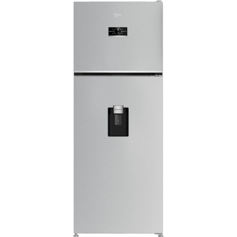 Frigider cu doua usi BEKO B5RDNE504LDM, No Frost, 477 l, Usi reversibile, Avertizare luminoasa, Dozator apa, H 186 cm, HarvestFresh, AeroFlow, Everfresh+, Gri, Clasa E