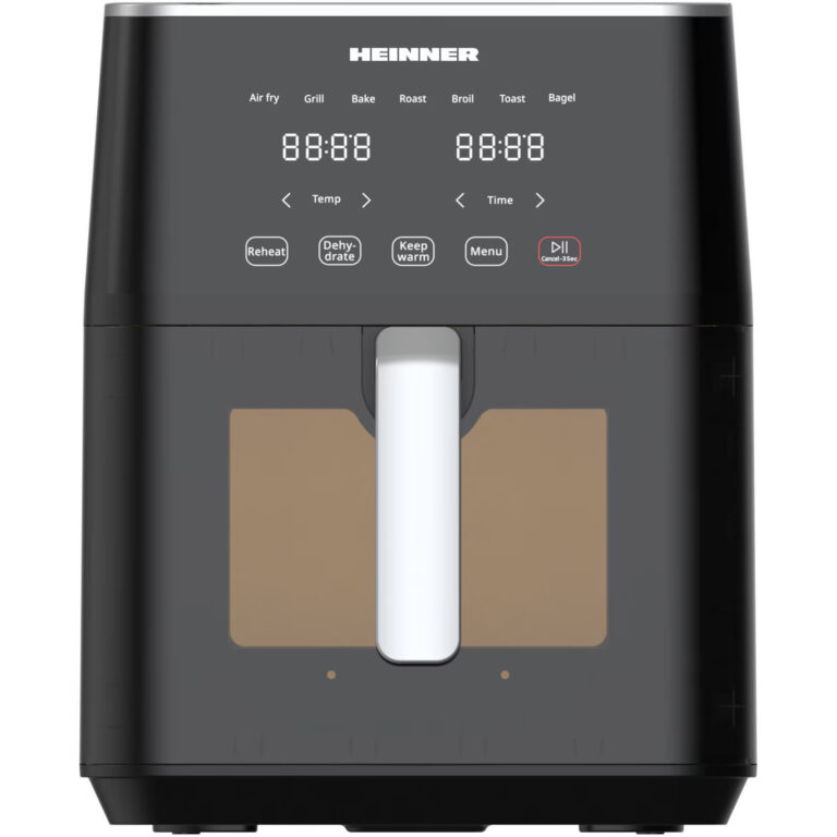 Friteuza cu aer cald Heinner Cyclonefry Cook HAF-M7BK1800, 1500-1800 W, 7 l, 10 programe presetate, Termostat reglabil, Negru