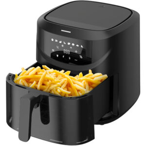 Friteuza cu aer cald Heinner Spacefry HAF-B8BK2000, 2000 W, 7.6 L, 8 programe, Touch Control, Temperatura reglabila, Negru Friteuza cu aer cald Heinner Spacefry HAF-B8BK2000, 2000 W, 7.6 L, 8 programe, Touch Control, Temperatura reglabila, Negru
