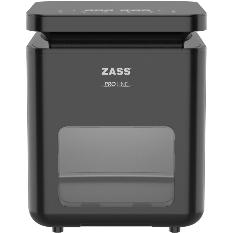 Friteuza cu aer cald Zass Pro Line ZAF 10, 1400 W, 6 l, 8 programe, Fereastra vizualizare, Termostat reglabil,  Negru